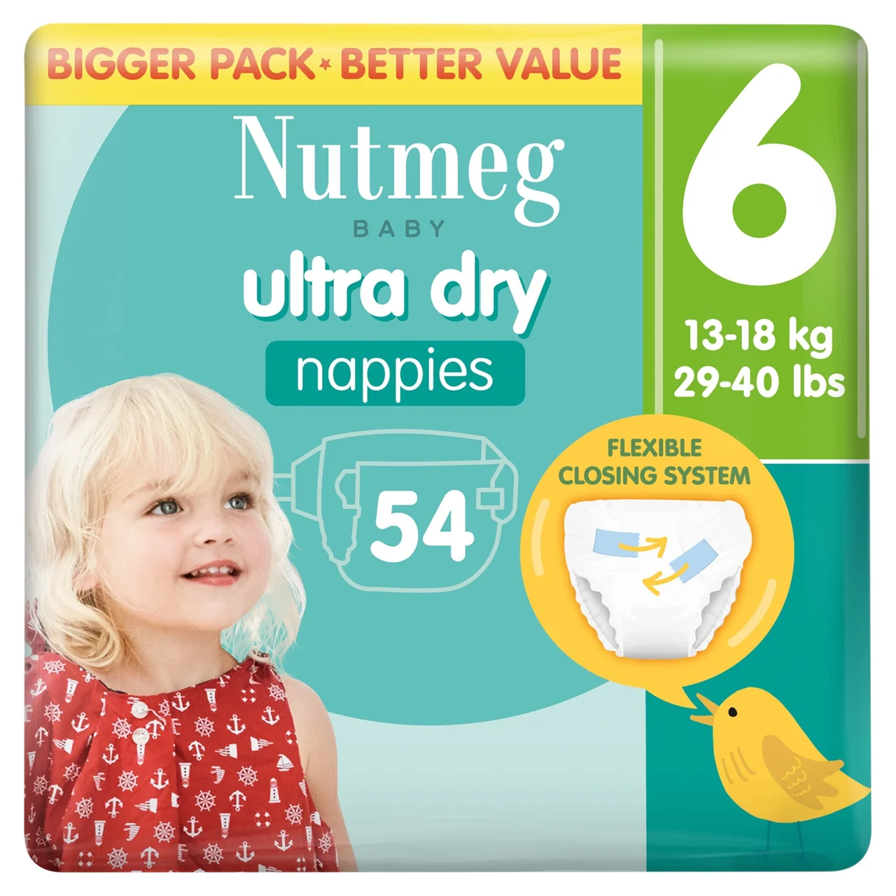 Nutmeg UltraDry Jumbo 6 (13-18 kg) – 54 vnt