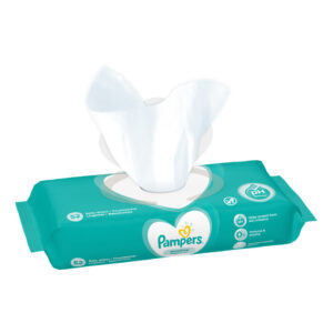Drėgnos servetėlės Pampers Sensitive, 52 vnt.