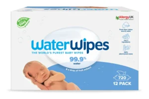 Kūdikių servetėlės WaterWipes Sensitive+, 99.9% vanduo, 12 pok. po 60 vnt.