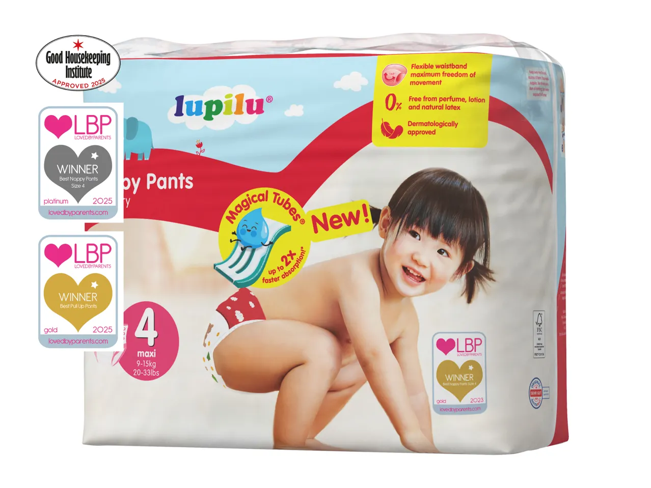 Lupilu Soft&Dry Pants 4 (9-15 kg) – 40 vnt