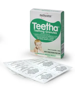 Nelsons Teetha Teething granulės dantukų dygimo skausmui mažinti, 24 pak.