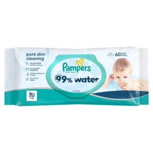 Pampers Water Wipes drėgnos servetėlės su 99% vandens, 60 vnt.