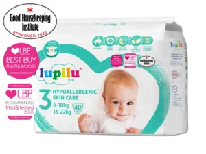 Lupilu Hypoallergenic Skin Care sauskelnės, 3 dydis (6–10 kg), 40 vnt.