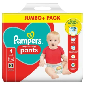 Pampers Baby-Dry sauskelnės-kelnaitės 4 dydis (9-15 kg) - 72 vnt.