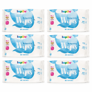 Drėgnos servetėlės Lupilu Pure Wipes Extra Sensitive, 99.4% vanduo, 6 pakuotės po 60 vnt.