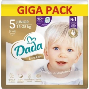 Dada Extra Care sauskelnės 5 dydis, 15–25 kg. (136 vnt.)