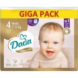 Dada Extra Care sauskelnės 4 dydis, 7–16 kg. (164 vnt.)